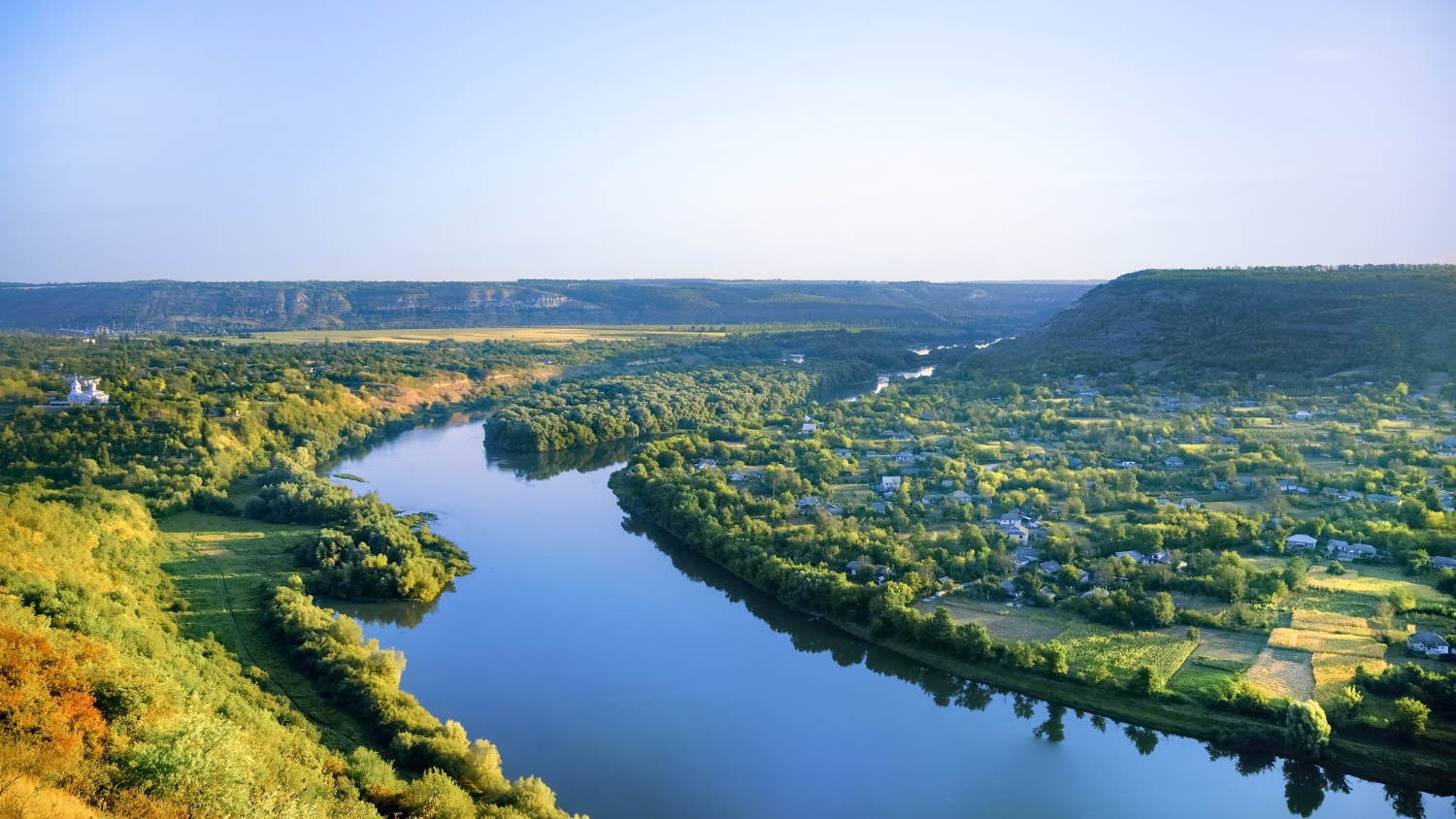 village-with-orthodox-church-river-dividing-into-two-parts village-with-orthodox-church-river-dividing-into-two-parts